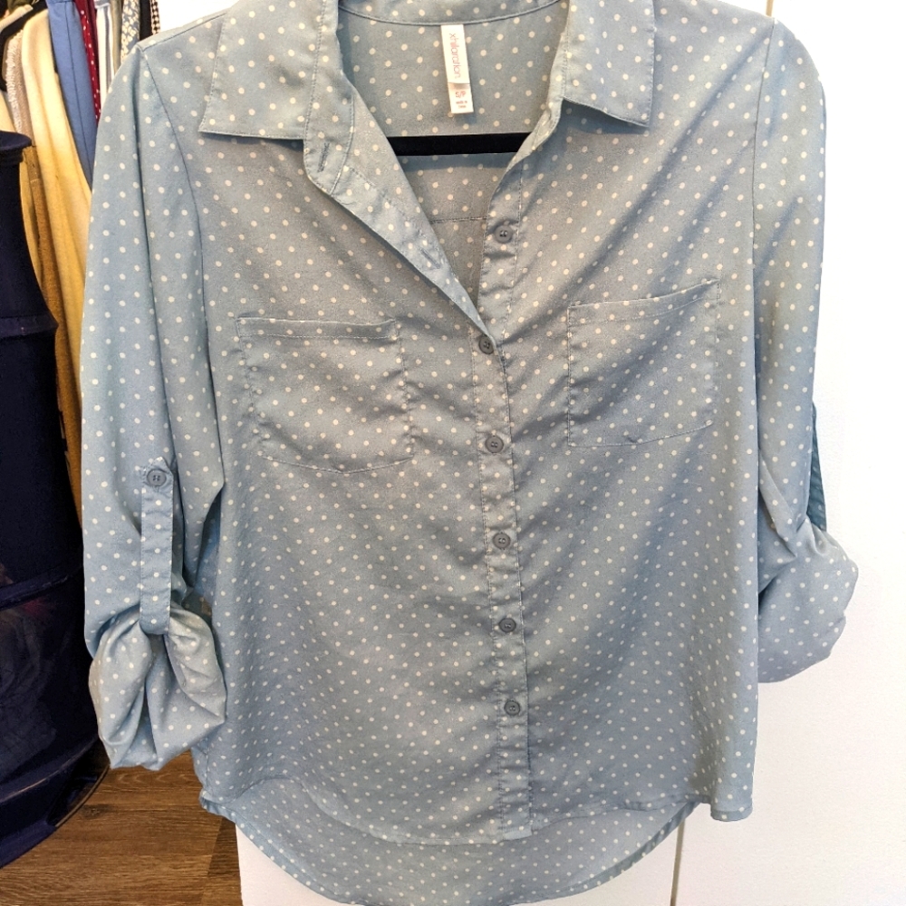 Polka dot button up